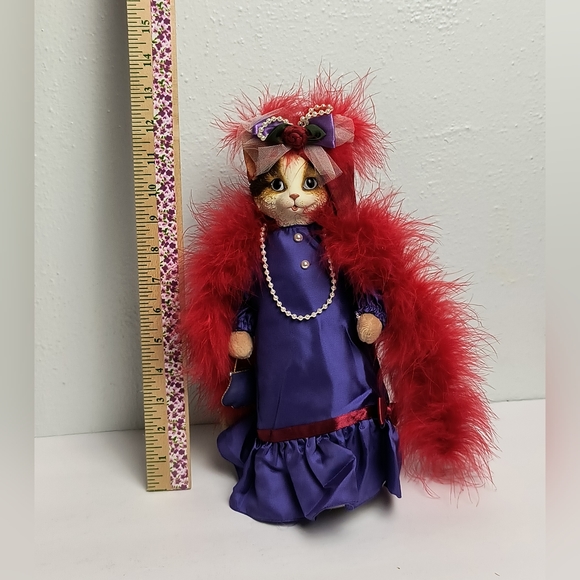 Artisan Flair,Inc Heather Flykes Molly Catnip Red Hat Cat Doll Porcelain… - Picture 11 of 16